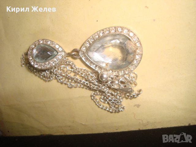 ПОСРЕБРЕН КРАСИВ НЕЖЕН МЕДАЛЬОН КОЛИЕ с ФАСЕТИРАН БОХЕМСКИ КРИСТАЛ 24349, снимка 9 - Колиета, медальони, синджири - 33962680