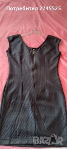 Черна мека рокля , снимка 2 - Рокли - 50828905