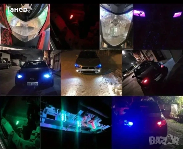 Крушки W5W RGB LED, снимка 4 - Крушки - 52024963