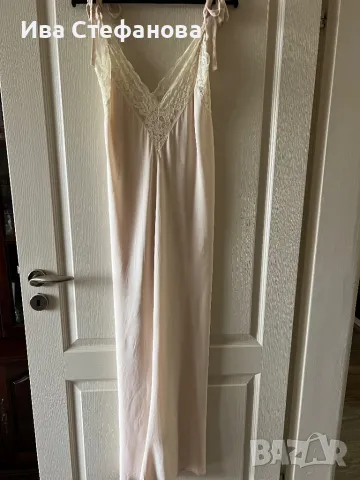 Рокля нова тип комбинезон цвят крем елегантна официална парти елегантна права , снимка 2 - Рокли - 50245906