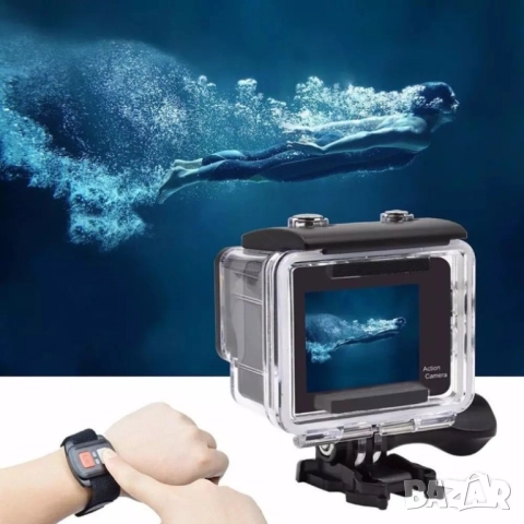 Водоустойчива спортна екшън камера 4K Ultra HD , снимка 9 - Камери - 52138195