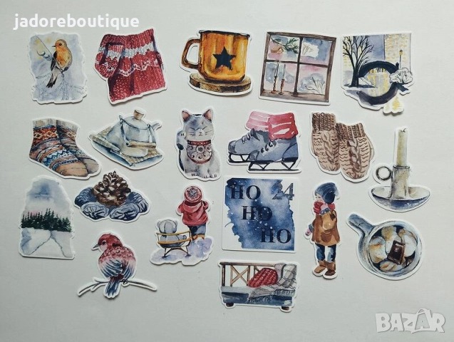 Стикери за скрапбук Зимни/ Коледни/ Новогодишни теми, снимка 13 - Други - 48048508