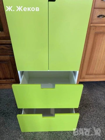 МОДЕРЕН ГАРДЕРОБ в свеж зелен цвят, снимка 4 - Гардероби - 54213357