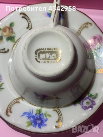 Mks porcelain. Germany. Сет за кафе., снимка 10 - Антикварни и старинни предмети - 52435460