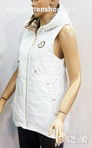 Ефектен дамски елек - бял, снимка 2 - Елеци - 53169294