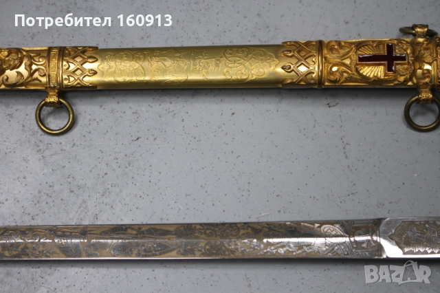 Оригинален масонски меч сабя . Отличен! Интересен модел! *1, снимка 7 - Антикварни и старинни предмети - 51858215