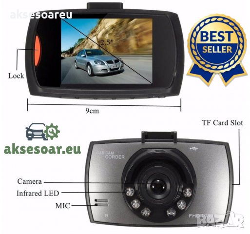 Автомобилна камера видео регистратор за стъкло на кола 1080p Full HD DVR Рекордер Автоматичен изглед, снимка 2 - Аксесоари и консумативи - 37654237