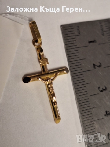 Златен кръст 1,9гр, снимка 2 - Колиета, медальони, синджири - 52687854