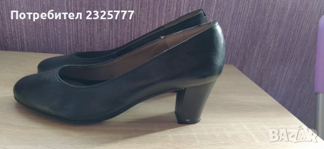 Дамски кожени обувки с ток, снимка 3 - Дамски ежедневни обувки - 39382699
