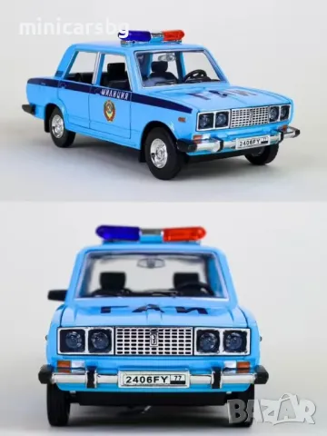 Метални колички: Lada 2106 Полиция - 1:24 (ВАЗ 2106 ГАИ)