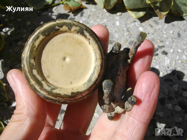 СТАРА БРОНЗОВА ФИГУРА СТАТУЕТКА КОЗЛЕ , снимка 7 - Антикварни и старинни предмети - 55853383