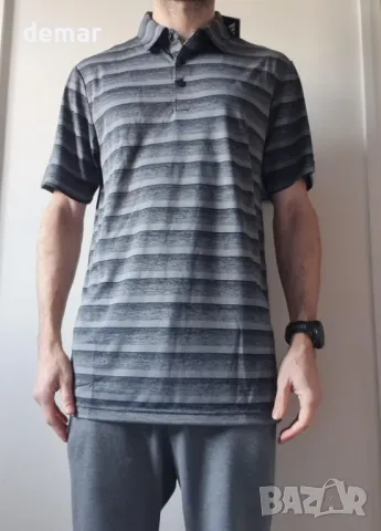 Мъжка поло тениска с двуцветни райета Adidas, XL, снимка 3 - Тениски - 49313409