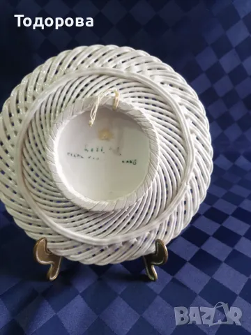 Порцеланова ажурна чиния за стена, снимка 3 - Други - 47473613