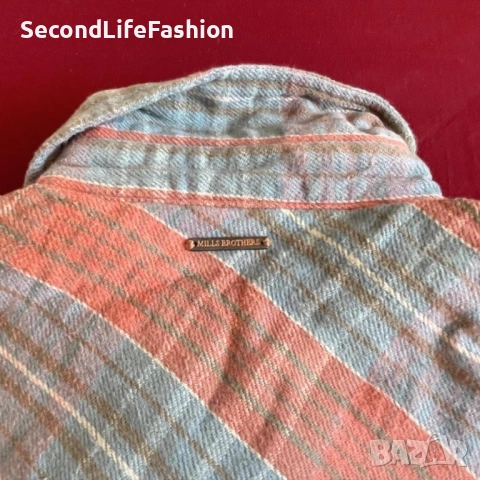 Mills Brothers мъжка риза каре Размер S, снимка 7 - Ризи - 53958982
