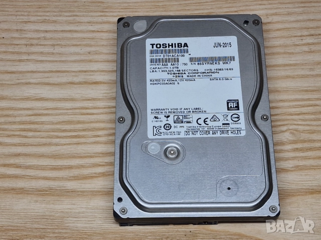 1TB DVR камери 1000GB хард диск за видеонаблюдение DVR или PC тествани Toshiba D101ACA100