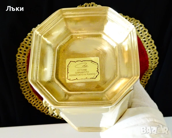 Масивна ваза от месинг Collini,820 гр. , снимка 5 - Антикварни и старинни предмети - 53274676