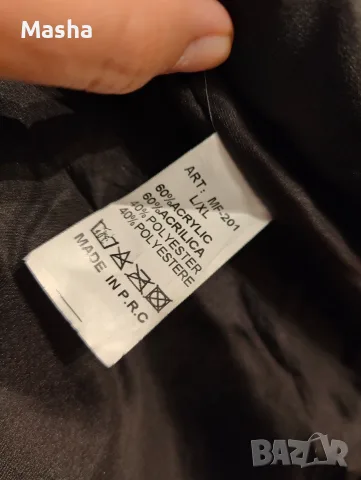 Страхотен черен елек от изкуствен косъм (размер L/XL) , снимка 3 - Елеци - 56025537