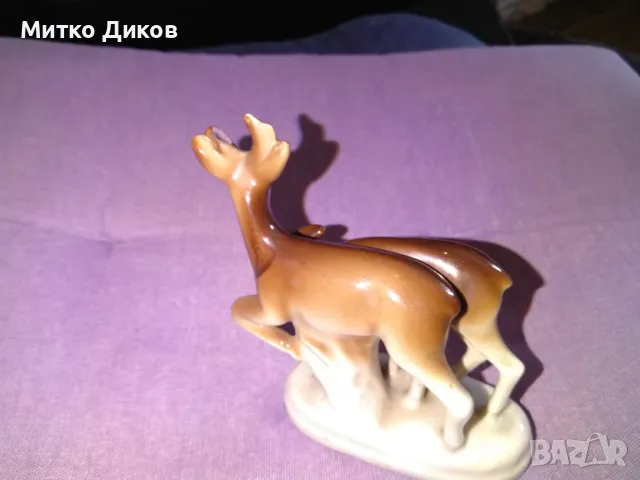 Скулптура еленчета порцелан Н-105мм, снимка 4 - Декорация за дома - 50114422