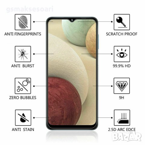 Samsung Galaxy A12 - Удароустойчив Стъклен Протектор, снимка 1