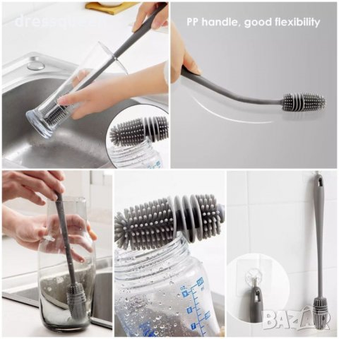 3710 Силиконова четка за миене на чаши и бутилки, снимка 4 - Други - 37613697