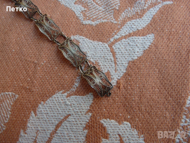 Стара сребърна гривна, снимка 3 - Антикварни и старинни предмети - 53132396