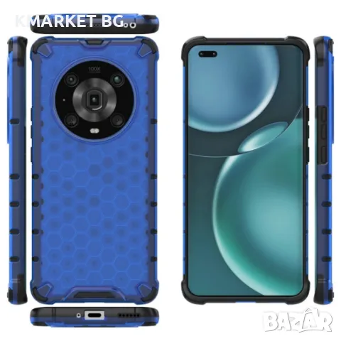 Honor Magic4 Pro Силиконов Калъф Honeycomb TPU и Протектор, снимка 7 - Калъфи, кейсове - 48999682