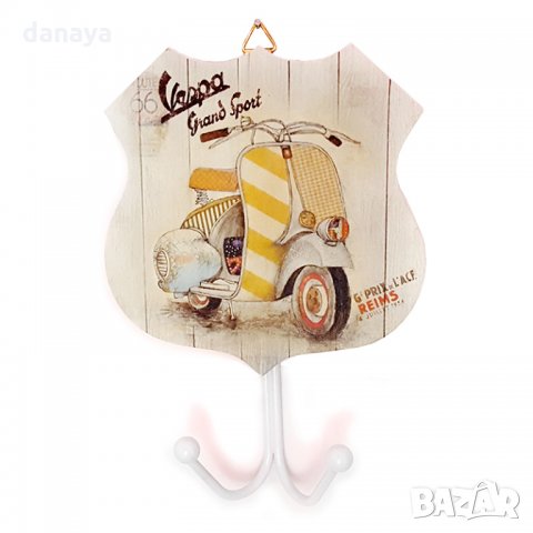 948 Декоративна дървена кухненска закачалка за стена с 2 куки Готвачи, снимка 6 - Закачалки - 30946604