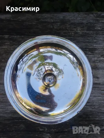 Кристална купа с капак, снимка 3 - Антикварни и старинни предмети - 48050441
