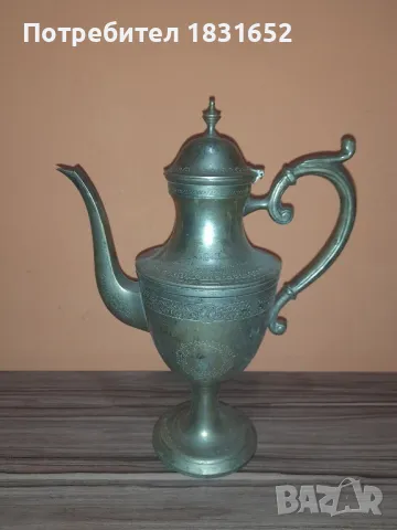 Стар посребрен ибрик, снимка 3 - Антикварни и старинни предмети - 49237028