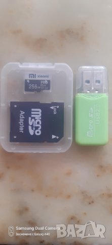 Micro sd карта Xiaomi 256 gb+card reader,бърза-20лв, снимка 1 - Карти памет - 36578780