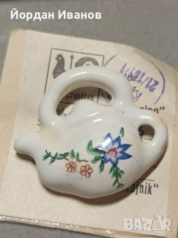 Старинни порцеланови брошки, снимка 2 - Други - 52270490