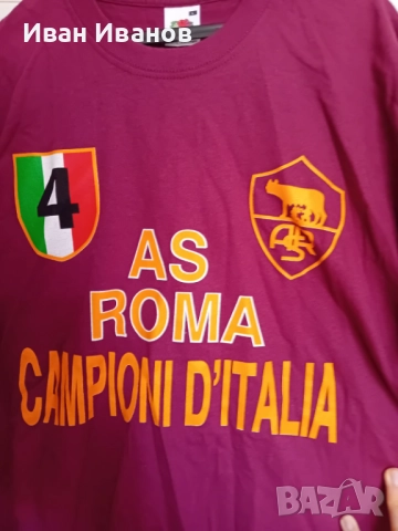 Ретро фенска шампионска тениска на Рома, снимка 3 - Футбол - 51706295