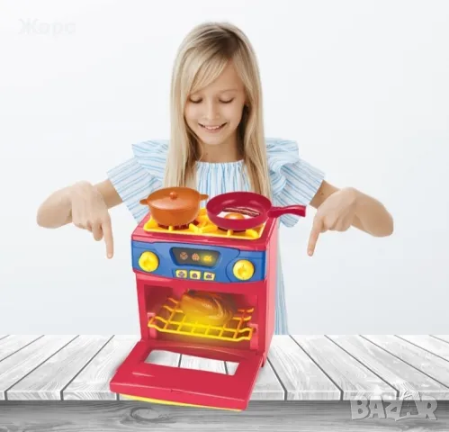 ГОЛЯМА ДЕТСКА ФУРНА ОТ СЕРИЯТА"ДАРА"С ЗВУК И СВЕТЛИНА 26131, снимка 2 - Електрически играчки - 47684951