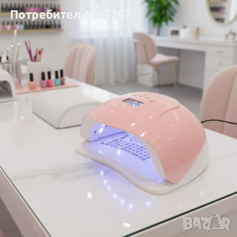Професионална UV/LED лампа POLYUV 110W – За всички гел лакове, авто сензор, таймери и режим на ниска, снимка 3 - Други - 52752519