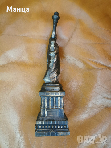 КЕРАМИЧНА ФИГУРА НА СТАТУЯТА НА СВОБОДАТА, снимка 6 - Антикварни и старинни предмети - 36543540