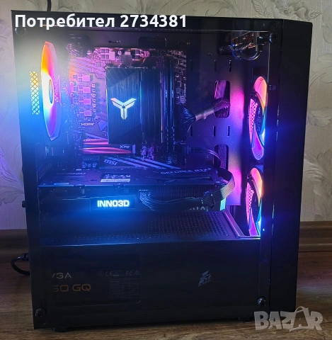 Геймърски компютър Ryzen 5 5500, RTX 3060TI, 16 RAM, снимка 3 - Геймърски - 54236728
