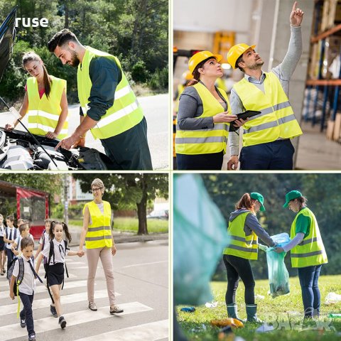 НОВИ! Светлоотразителна жилетка XL, снимка 6 - Аксесоари и консумативи - 38498272