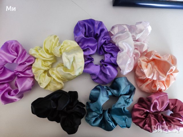 Ластичета (скрънчита) 👧😊🐰за госпожици! Пухени зайчета или сатенени скрънчи, снимка 10 - Шноли, диадеми, ленти - 39693134