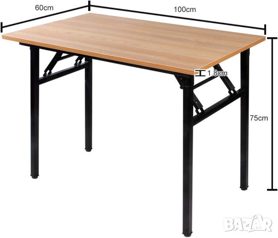 ПРОМОЦИЯ Правоъгълна сгъваема маса LP-AC5YB-100, снимка 2 - Маси - 42900747