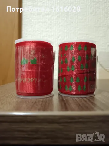 Нови Коледни ленти-панделки за подаръци,декорация и украса., снимка 2 - Декорация за дома - 38312177