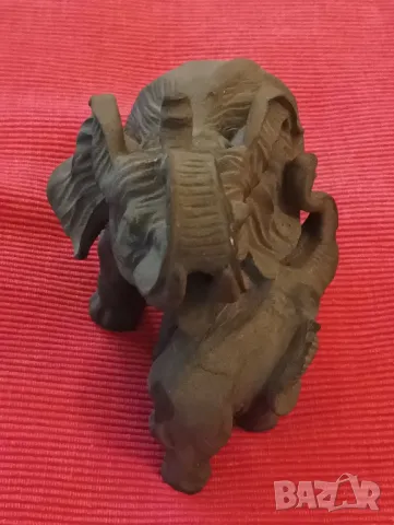 Статуетка, фигурка Слон със слонче, мрамор. , снимка 6 - Статуетки - 48586646