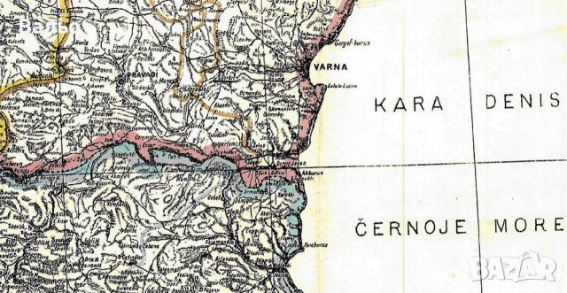 Продавам реплика на първата карта на България от Феликс Каниц, снимка 3 - Колекции - 38839566