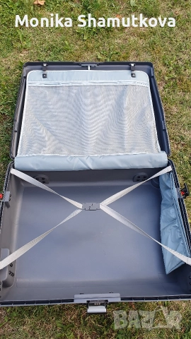 Голям куфар с колелца сив цвят, снимка 12 - Куфари - 52577305