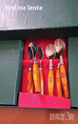 Руски комплект прибори/ссср/неупотребявани, снимка 9 - Прибори за хранене, готвене и сервиране - 54202017