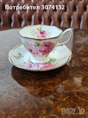 Колекционерска чаша за кафе от костен порцелан, снимка 3 - Чаши - 52256105