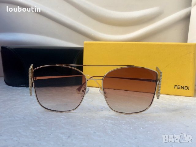 Fendi 2020 дамски слънчеви очила с камъни, снимка 5 - Слънчеви и диоптрични очила - 30737575