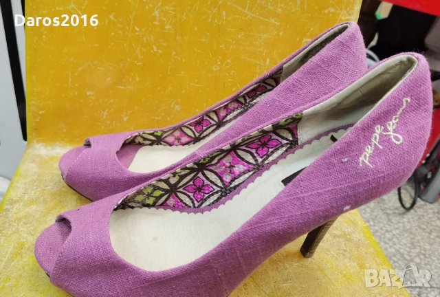 Страхотни дамски обувки Pepe Jeans 39 номер, снимка 6 - Дамски обувки на ток - 34967184