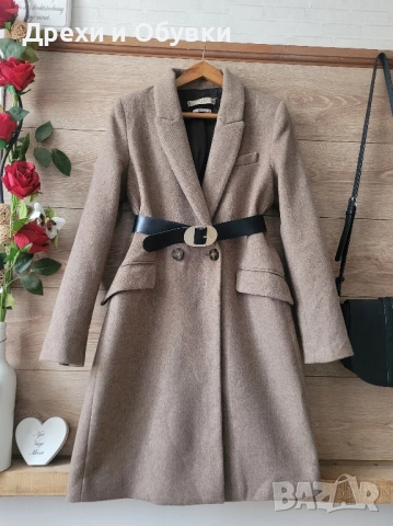 Бежово палто MANGO , снимка 6 - Палта, манта - 52062068