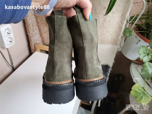 Дамски ботуши Естествен велур , снимка 3 - Дамски ботуши - 56508420