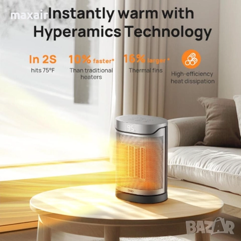 Вентилаторна печка DREO Atom 318*Гаранция 2 години, снимка 5 - Печки, фурни - 52772716